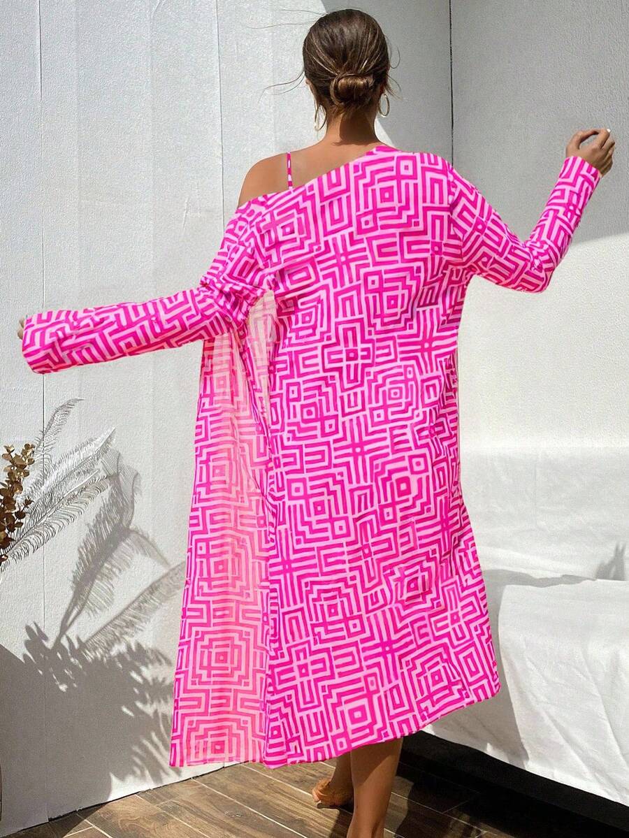 Conjunto Maiô 3 Peças Estampado Verão