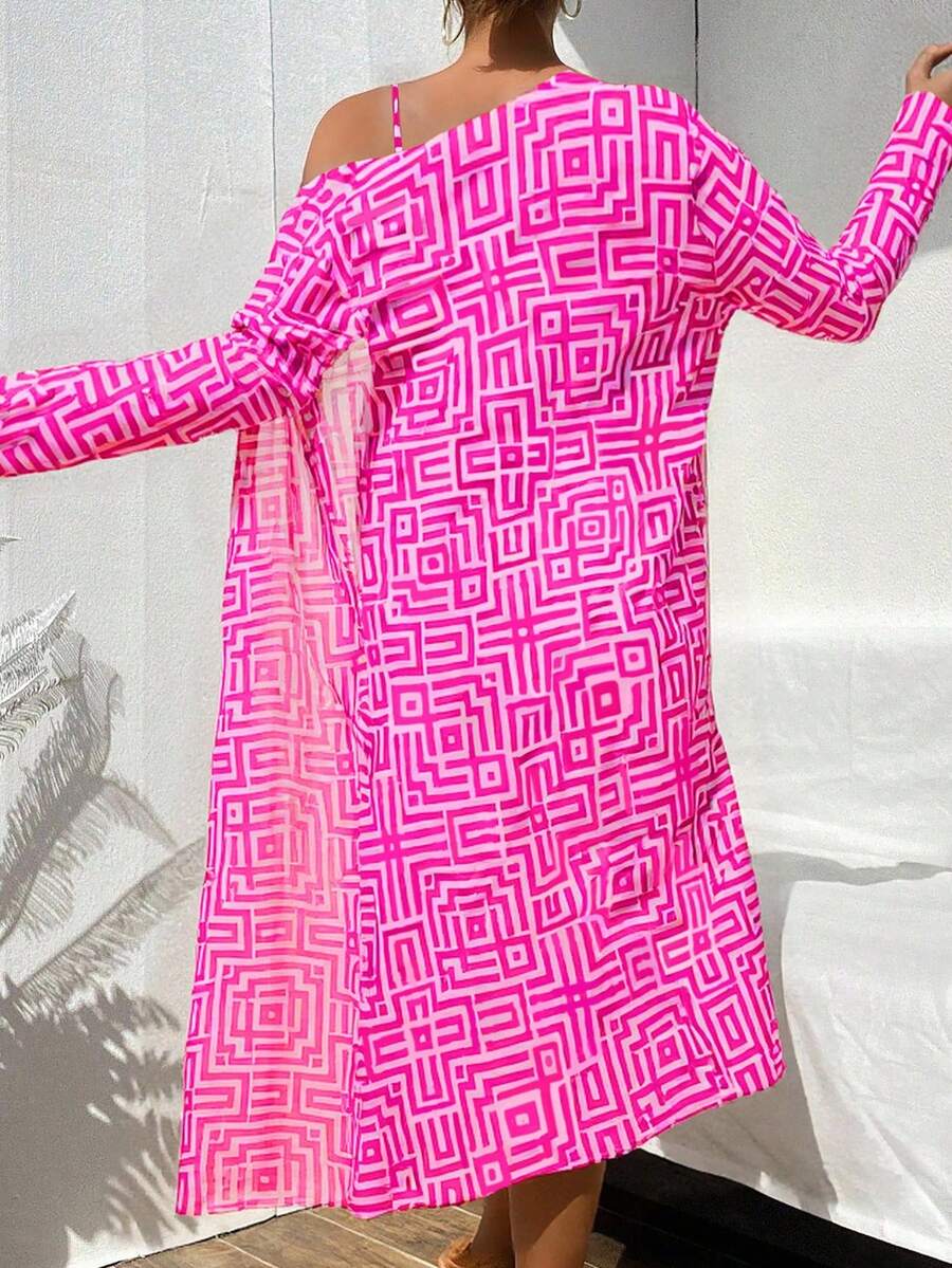 Conjunto Maiô 3 Peças Estampado Verão