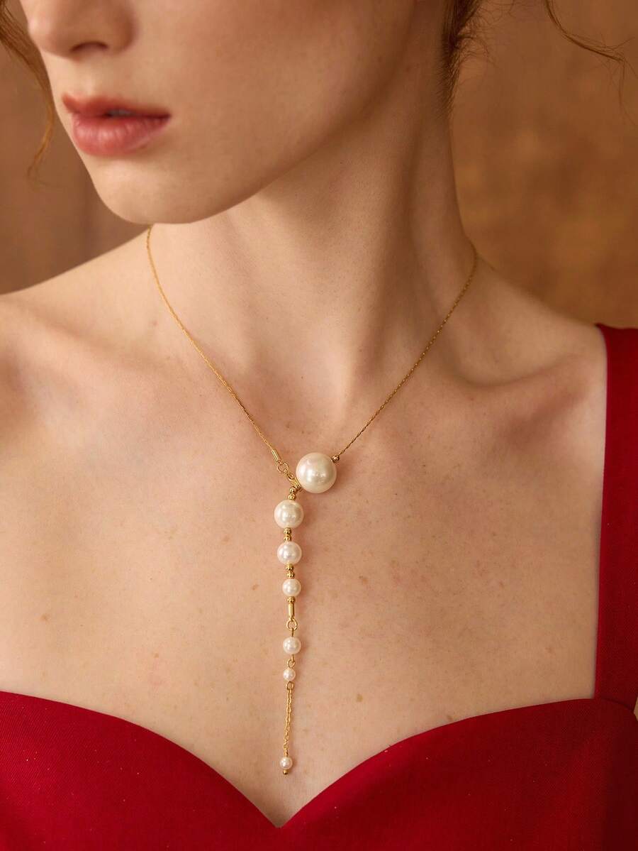 Colar Perle Cascade Banhado em Ouro 18K
