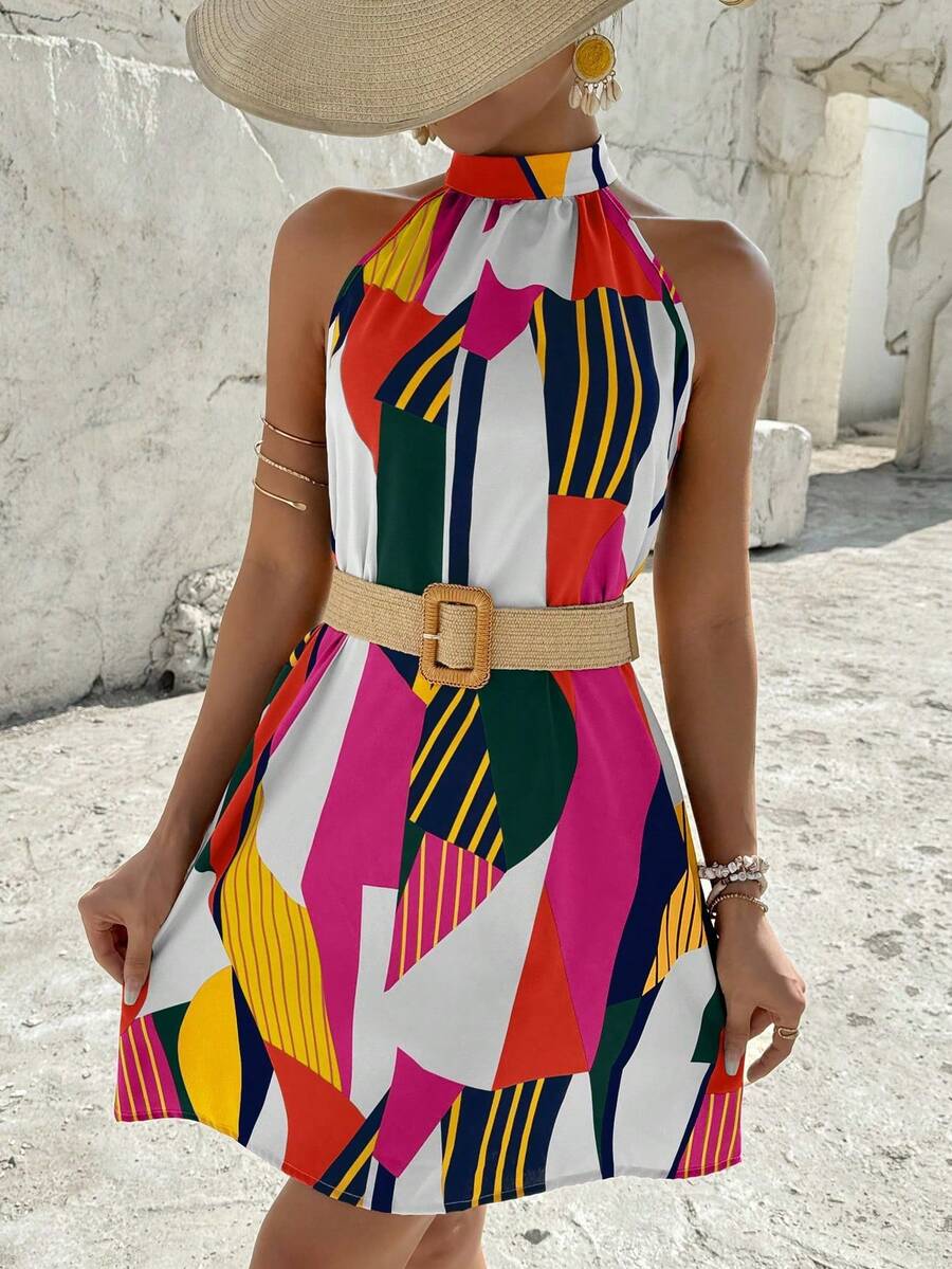 Vestido Céline Geométrico Flow