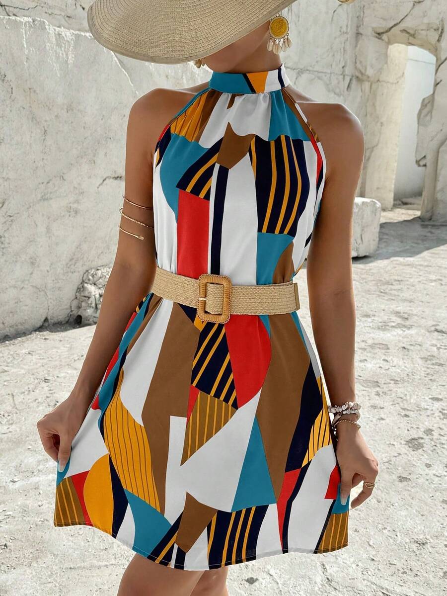 Vestido Céline Geométrico Flow