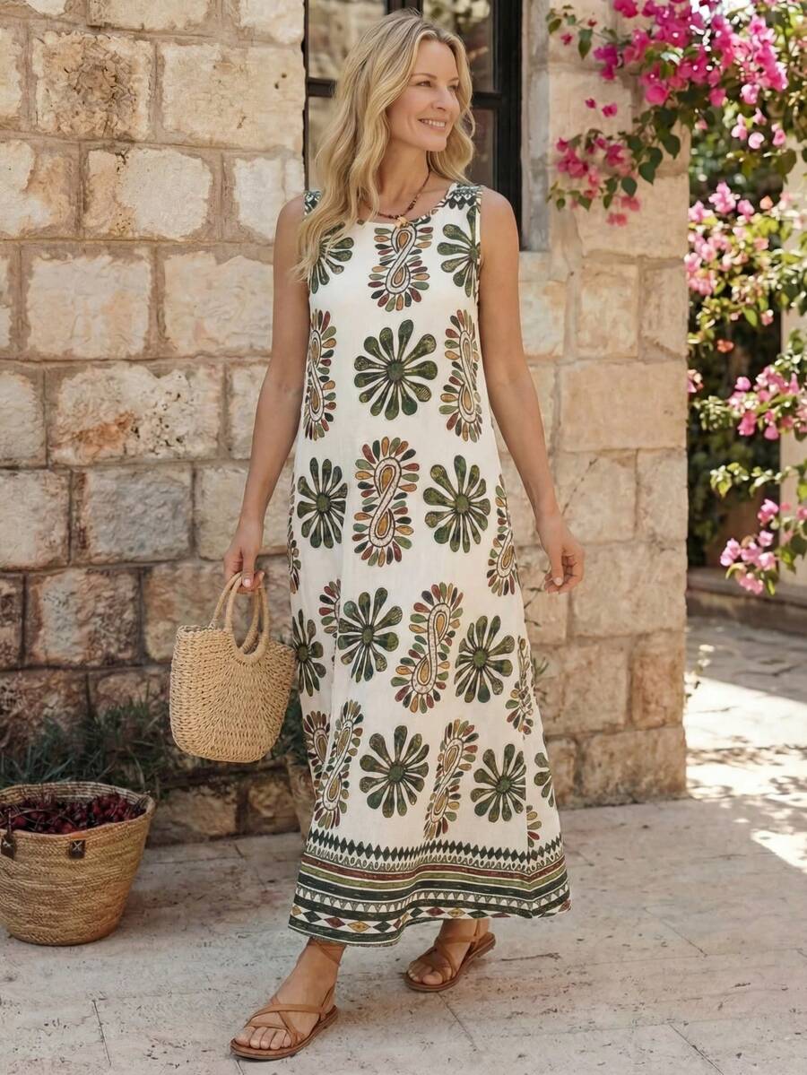 Vestido Ravena Midi Estampado