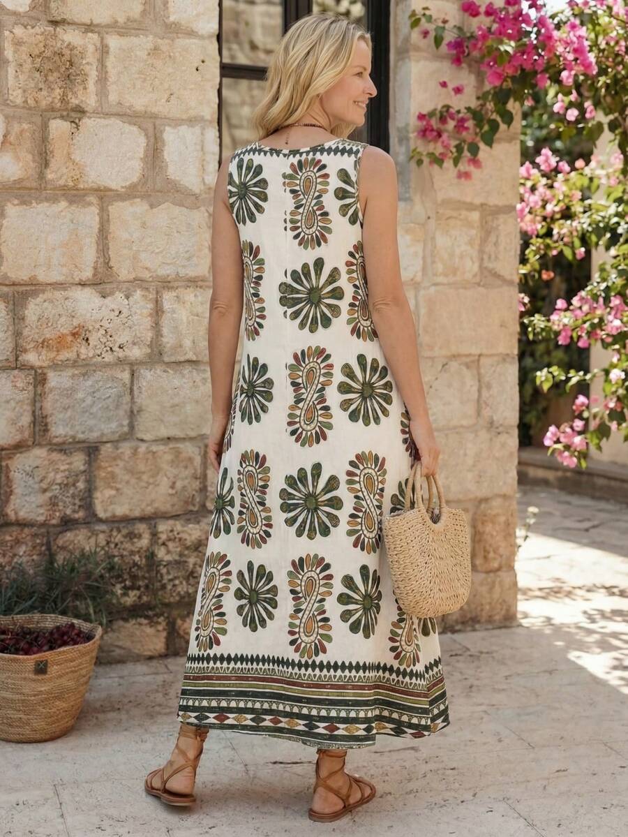 Vestido Ravena Midi Estampado