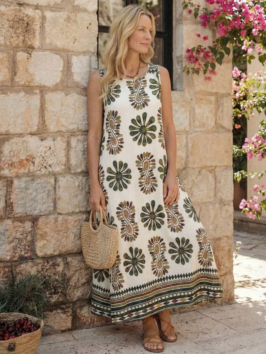 Vestido Ravena Midi Estampado