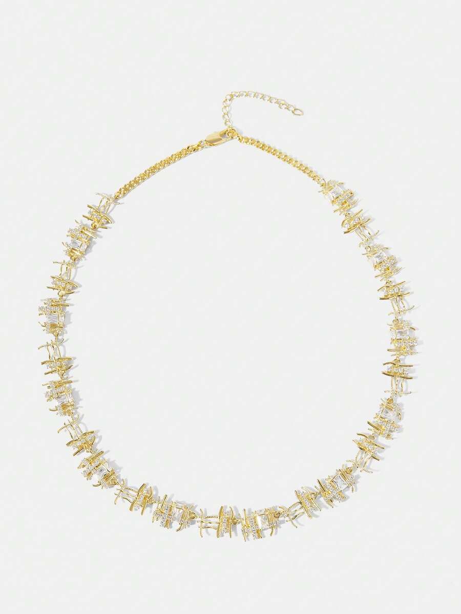 Choker Lumière Cristal Banhado em Ouro 18K