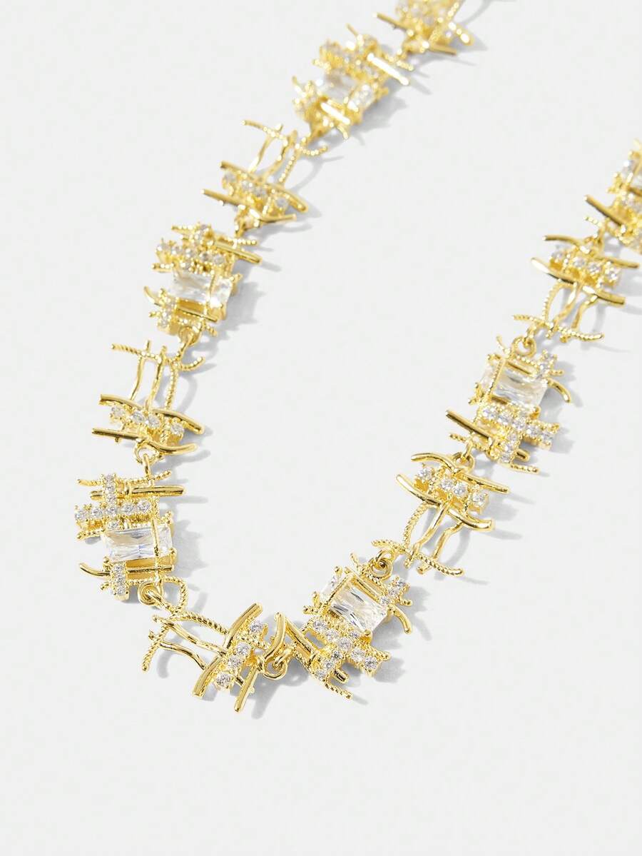 Choker Lumière Cristal Banhado em Ouro 18K