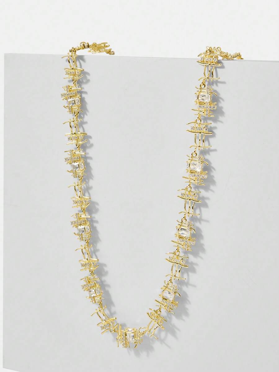 Choker Lumière Cristal Banhado em Ouro 18K