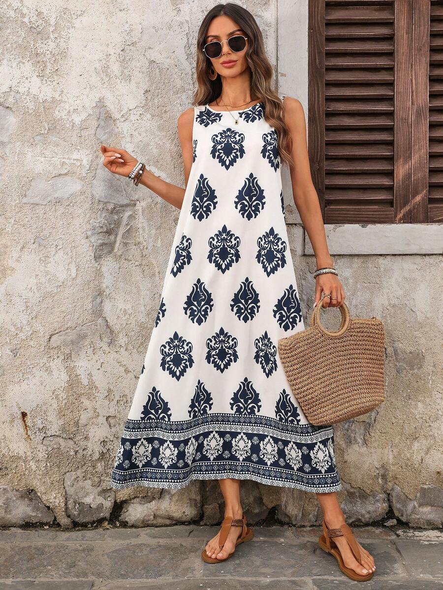 Vestido Ravena Midi Estampado
