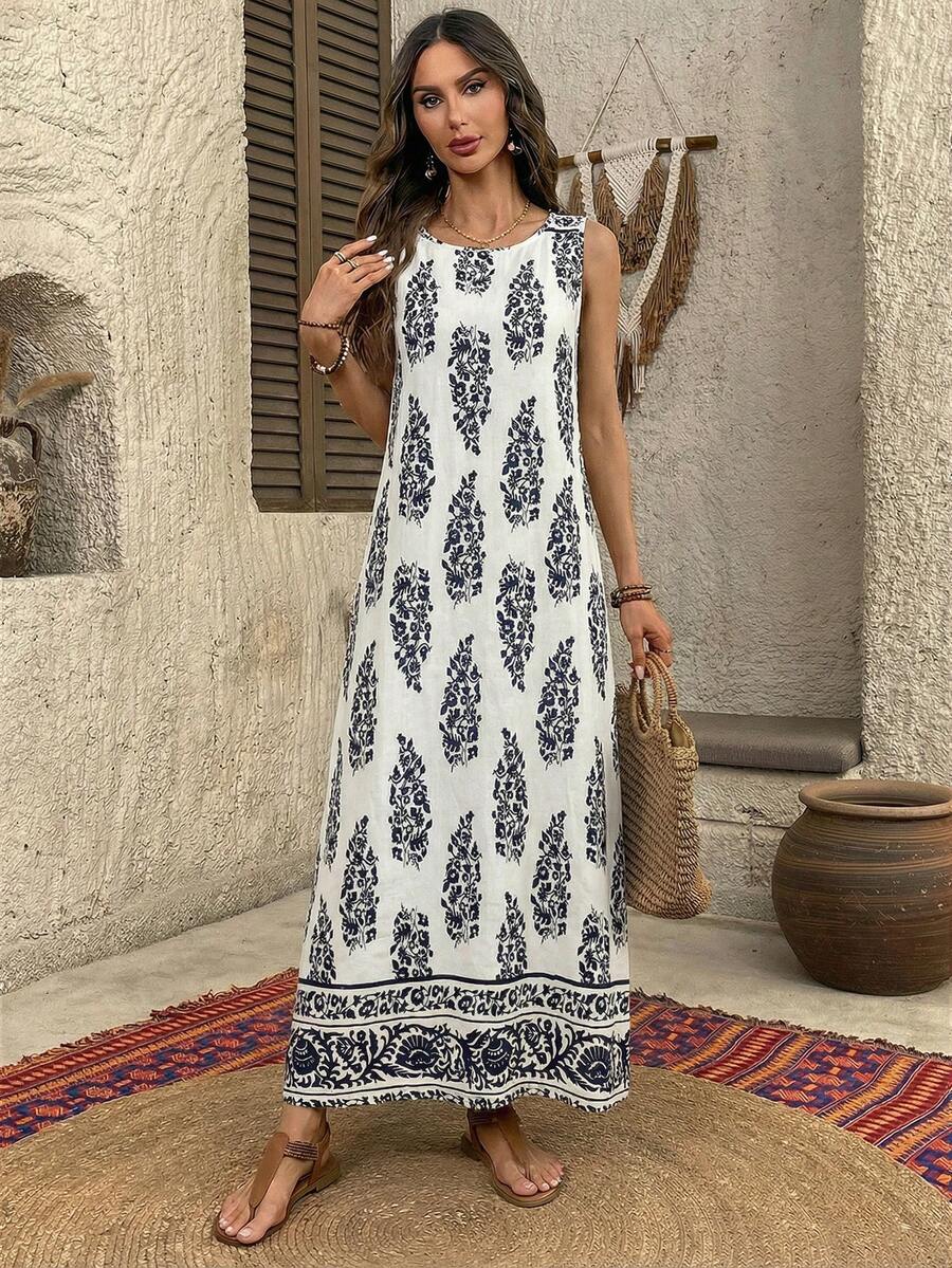 Vestido Ravena Midi Estampado