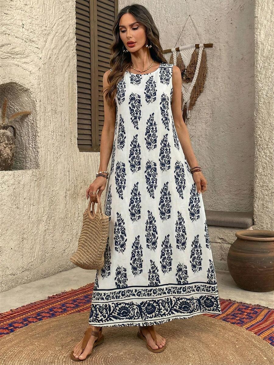 Vestido Ravena Midi Estampado
