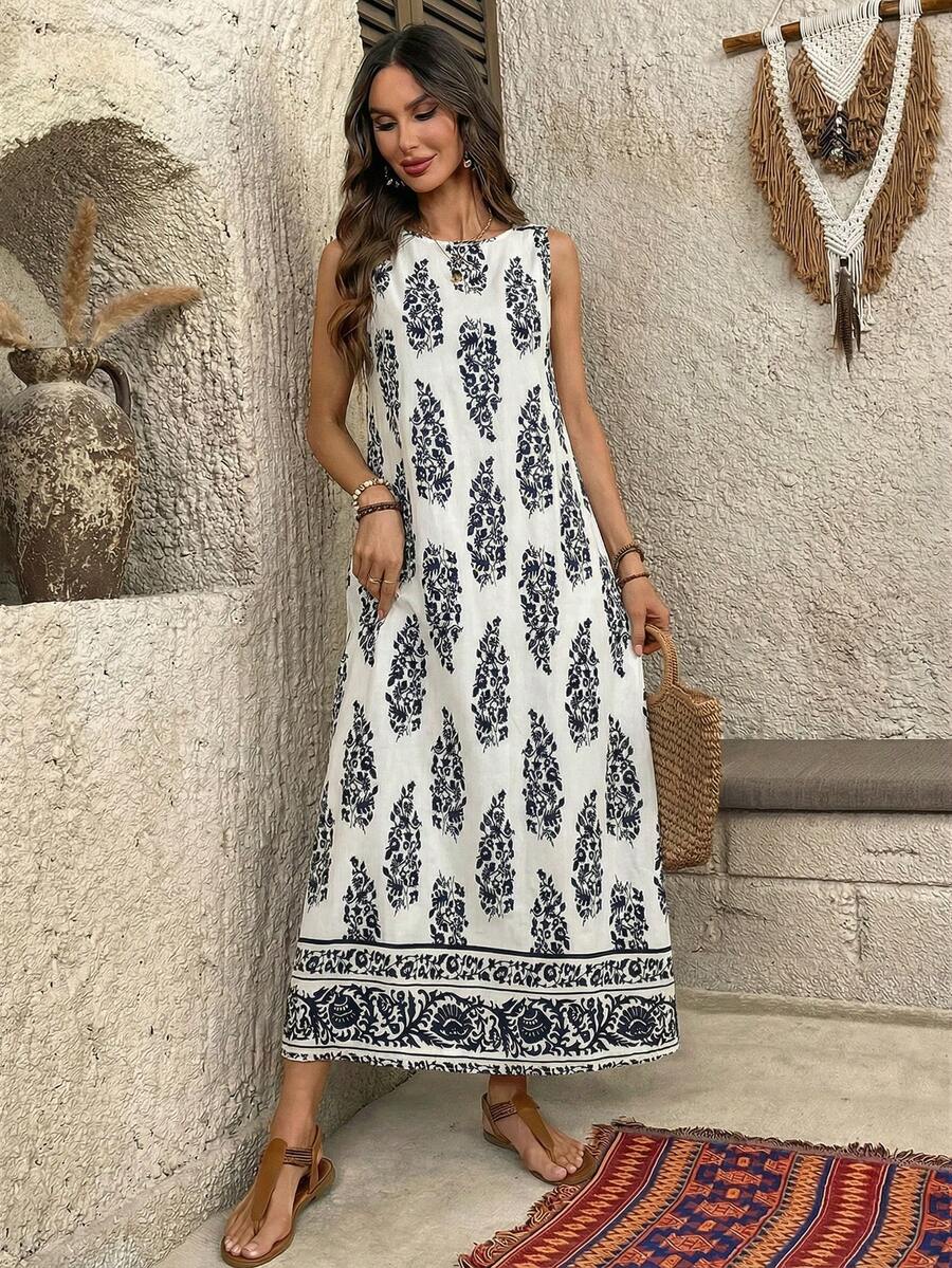 Vestido Ravena Midi Estampado