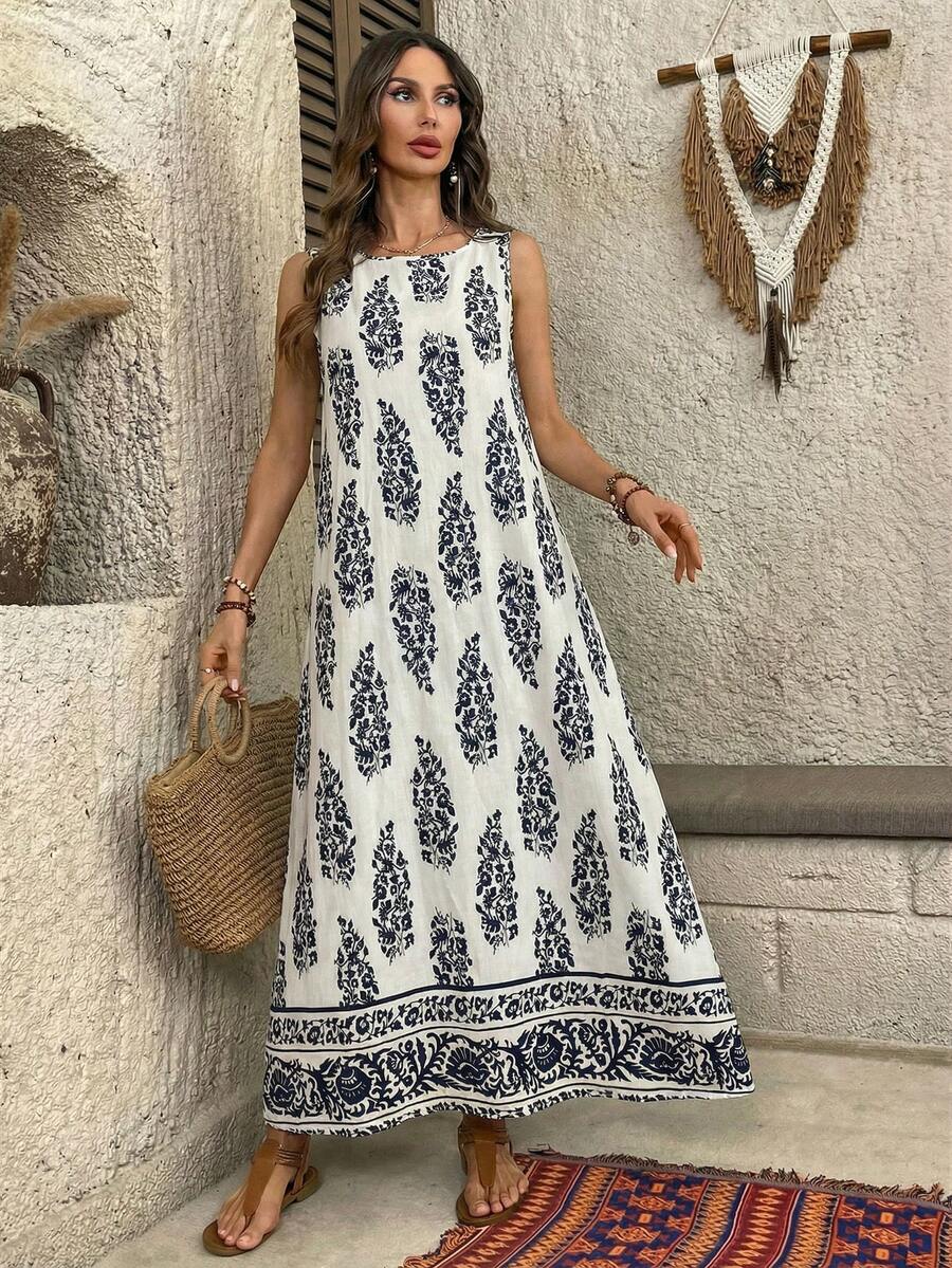 Vestido Ravena Midi Estampado