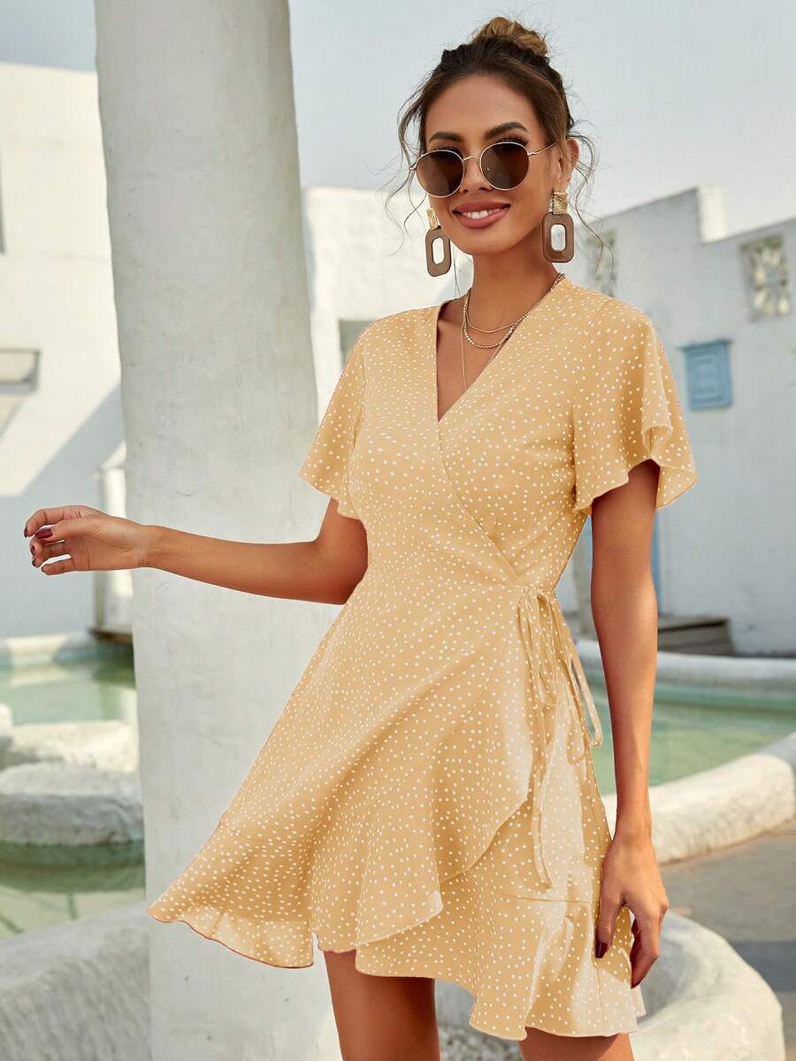 Vestido Lirenne Transpassado Poá
