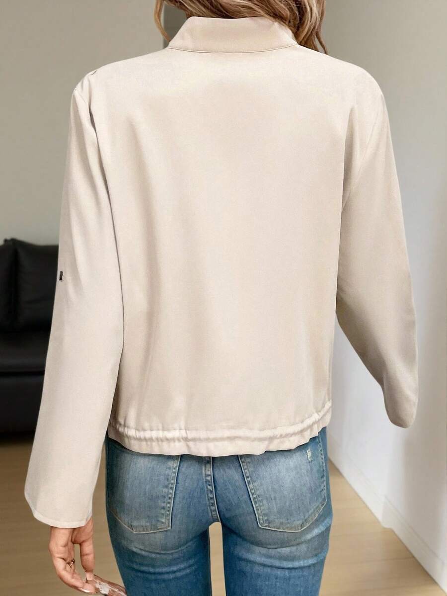 Jaqueta Marina Cropped Casual