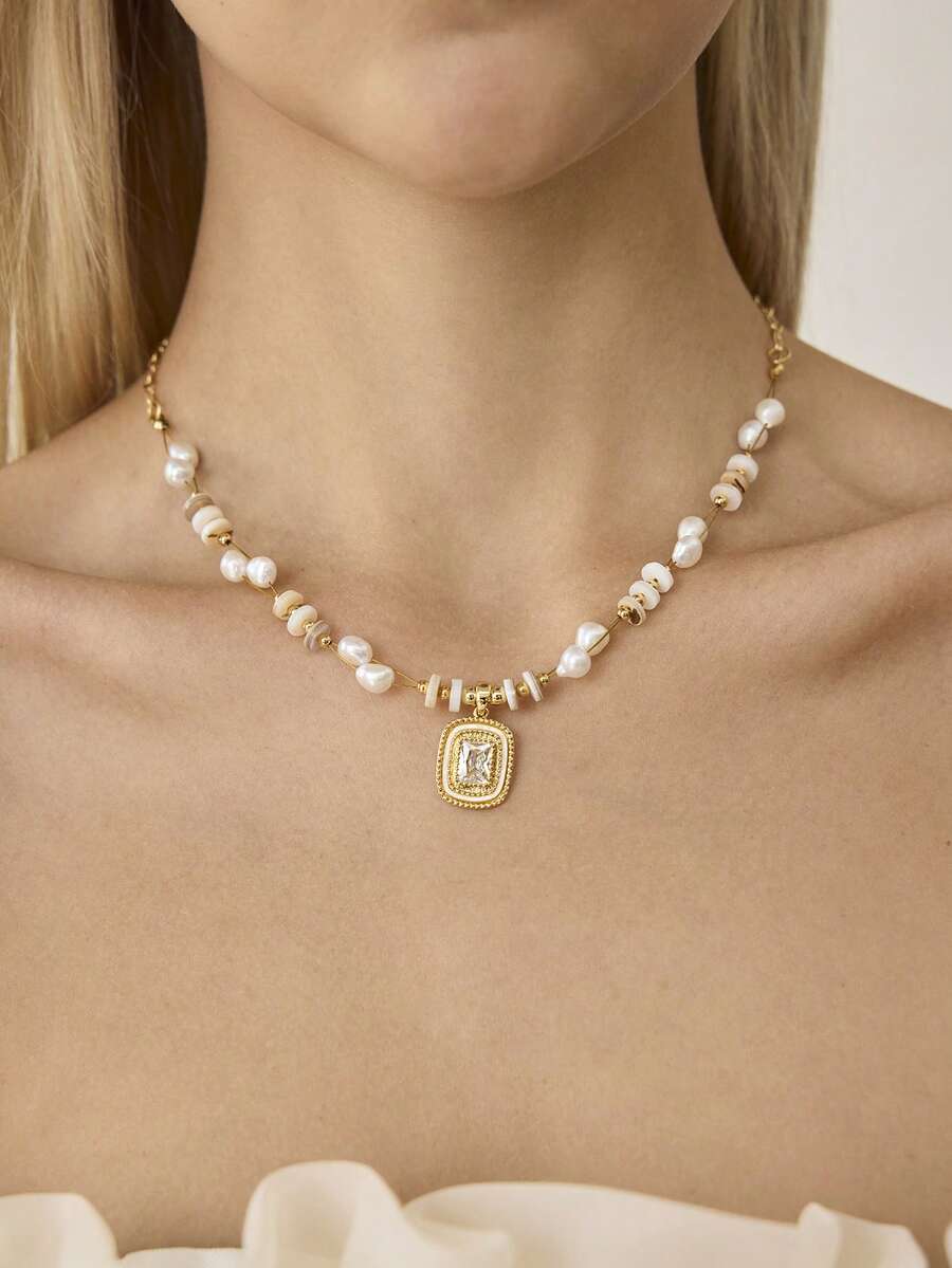 Colar Royale Cristal Banhado em Ouro 18K