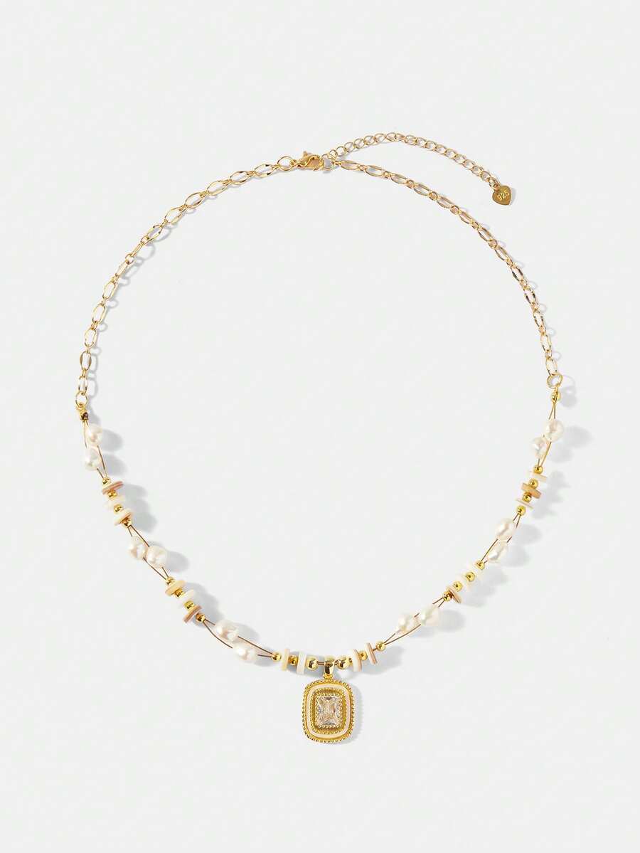 Colar Royale Cristal Banhado em Ouro 18K