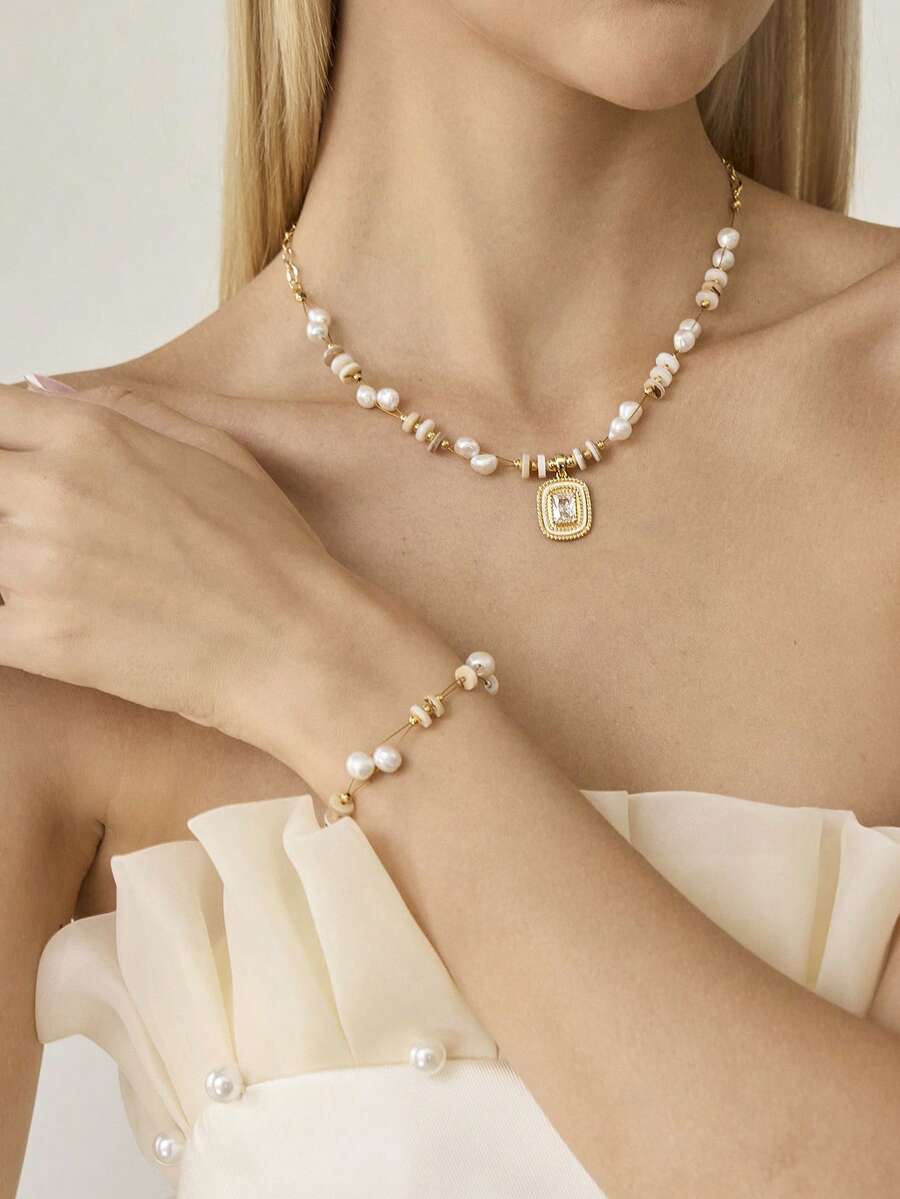 Colar Royale Cristal Banhado em Ouro 18K