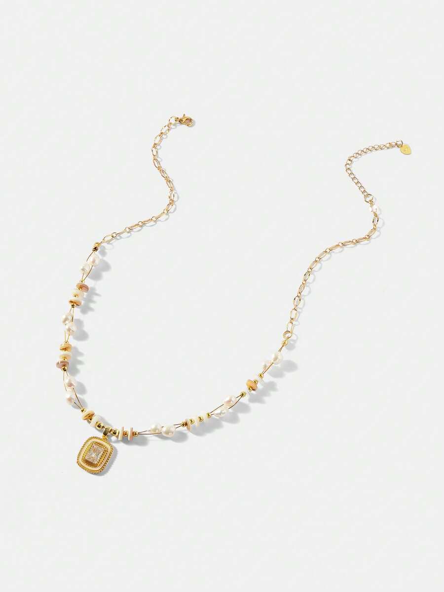 Colar Royale Cristal Banhado em Ouro 18K