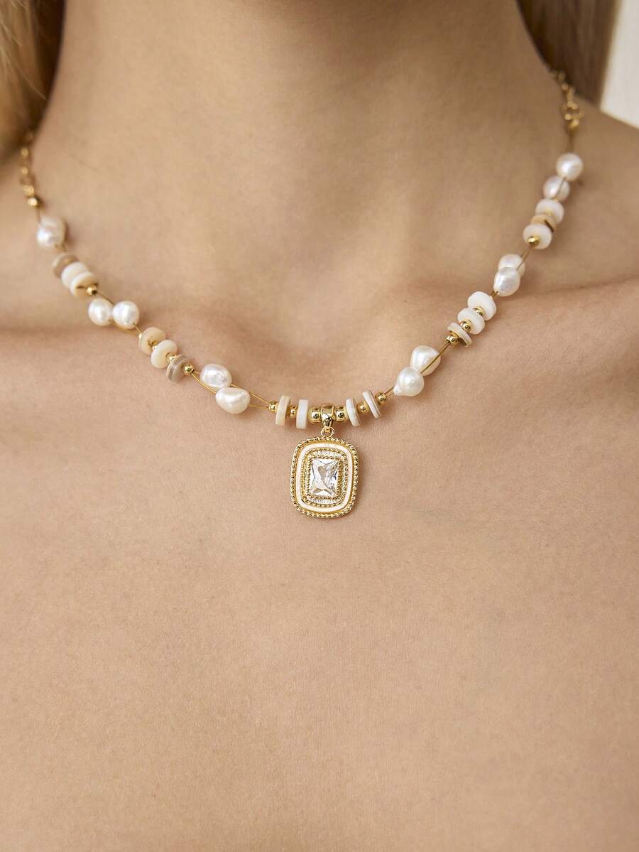 Colar Royale Cristal Banhado em Ouro 18K