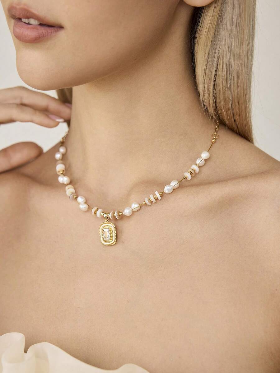 Colar Royale Cristal Banhado em Ouro 18K