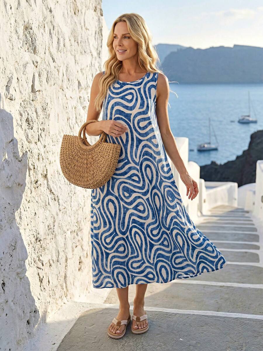 Vestido Ravena Midi Estampado
