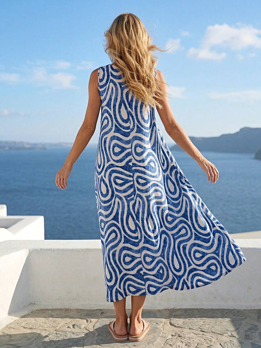 Vestido Ravena Midi Estampado