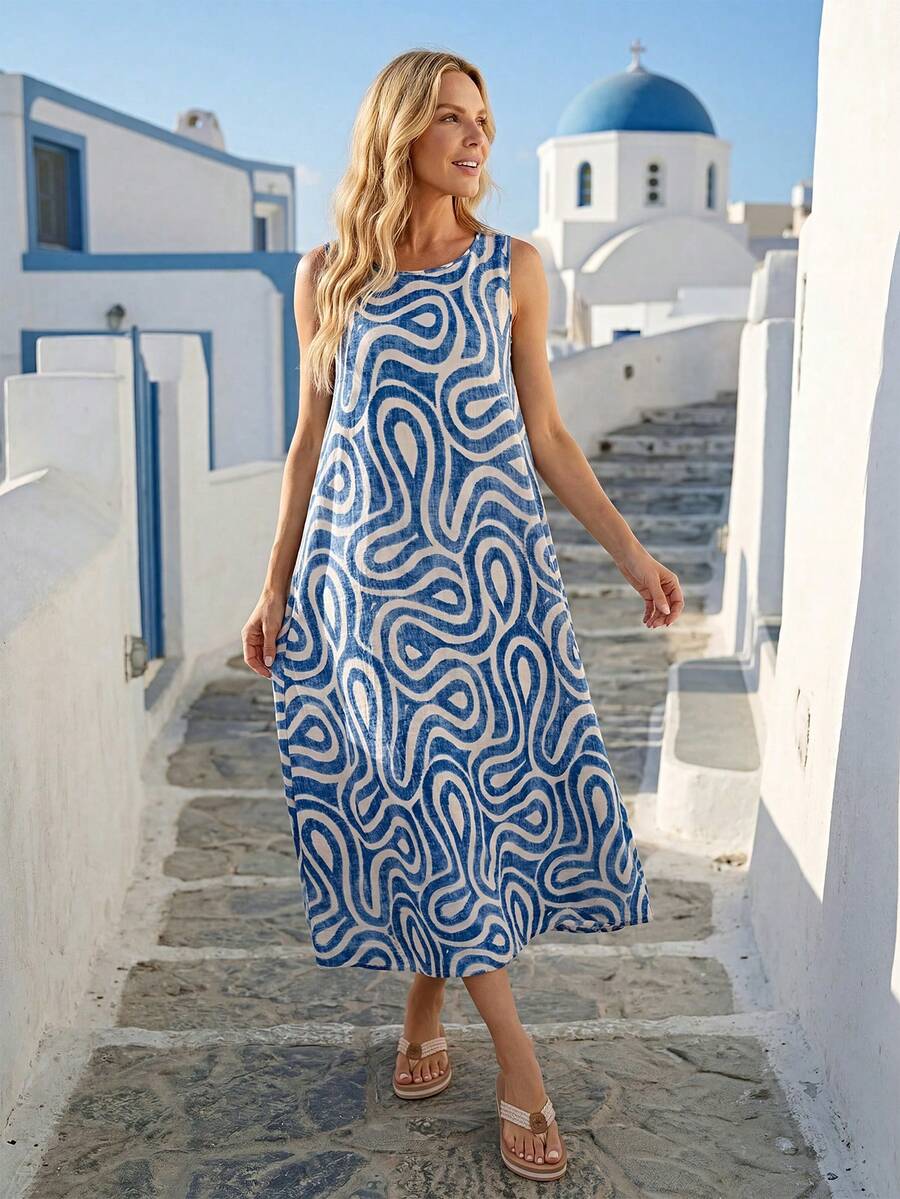 Vestido Ravena Midi Estampado