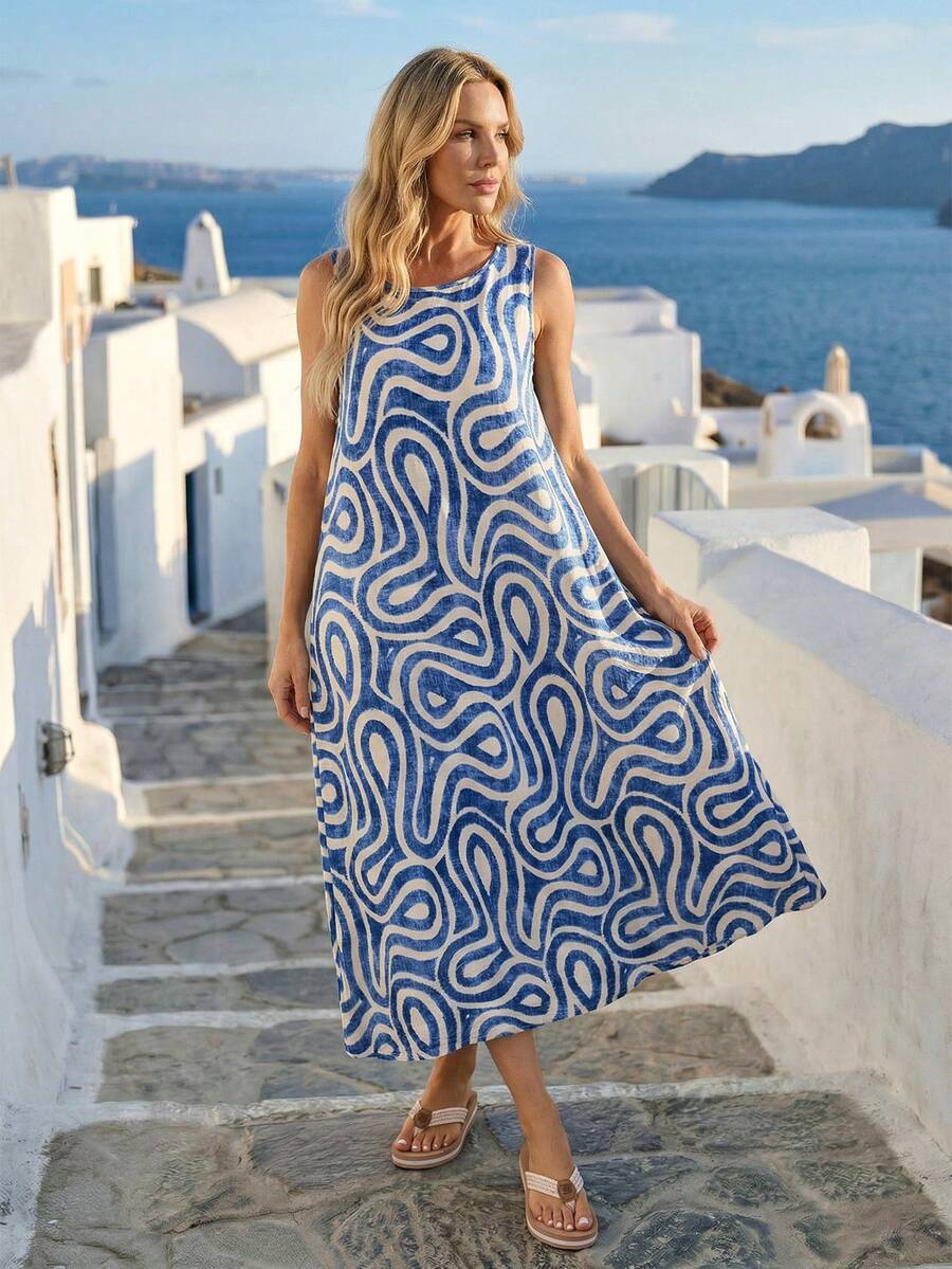 Vestido Ravena Midi Estampado