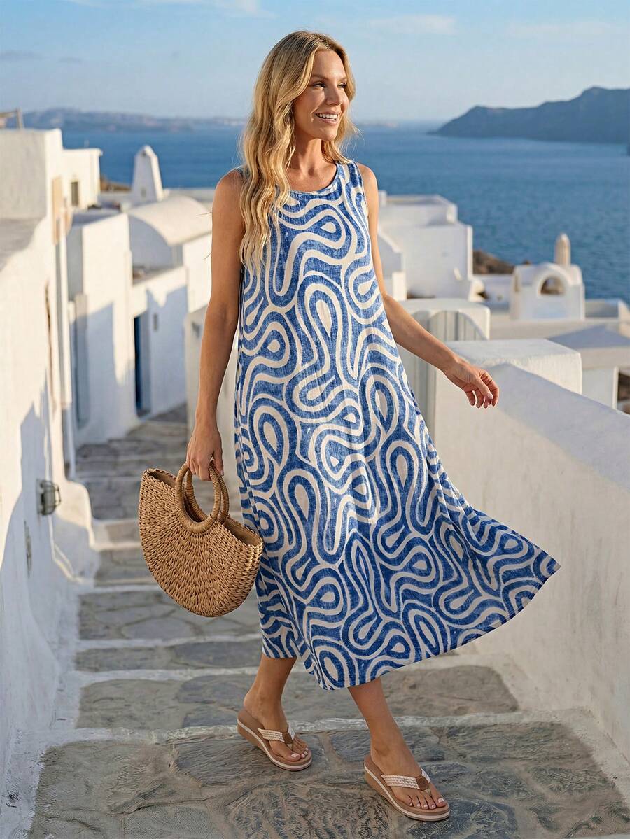 Vestido Ravena Midi Estampado