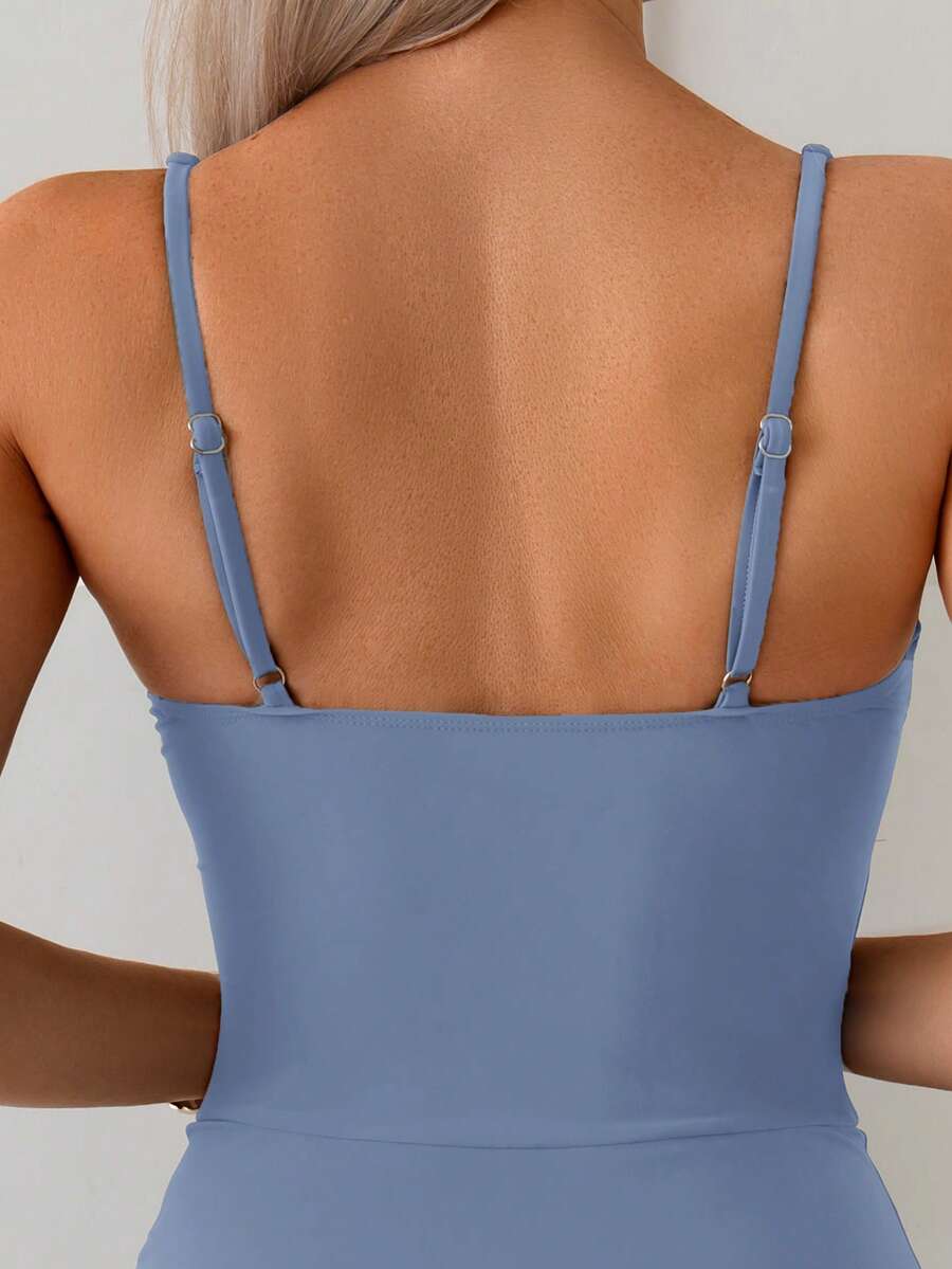 Maiô Monokini Longo Sofia Amarração no Pescoço