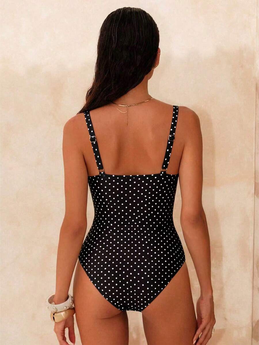 Maiô Elegance Detalhe Metálico em U