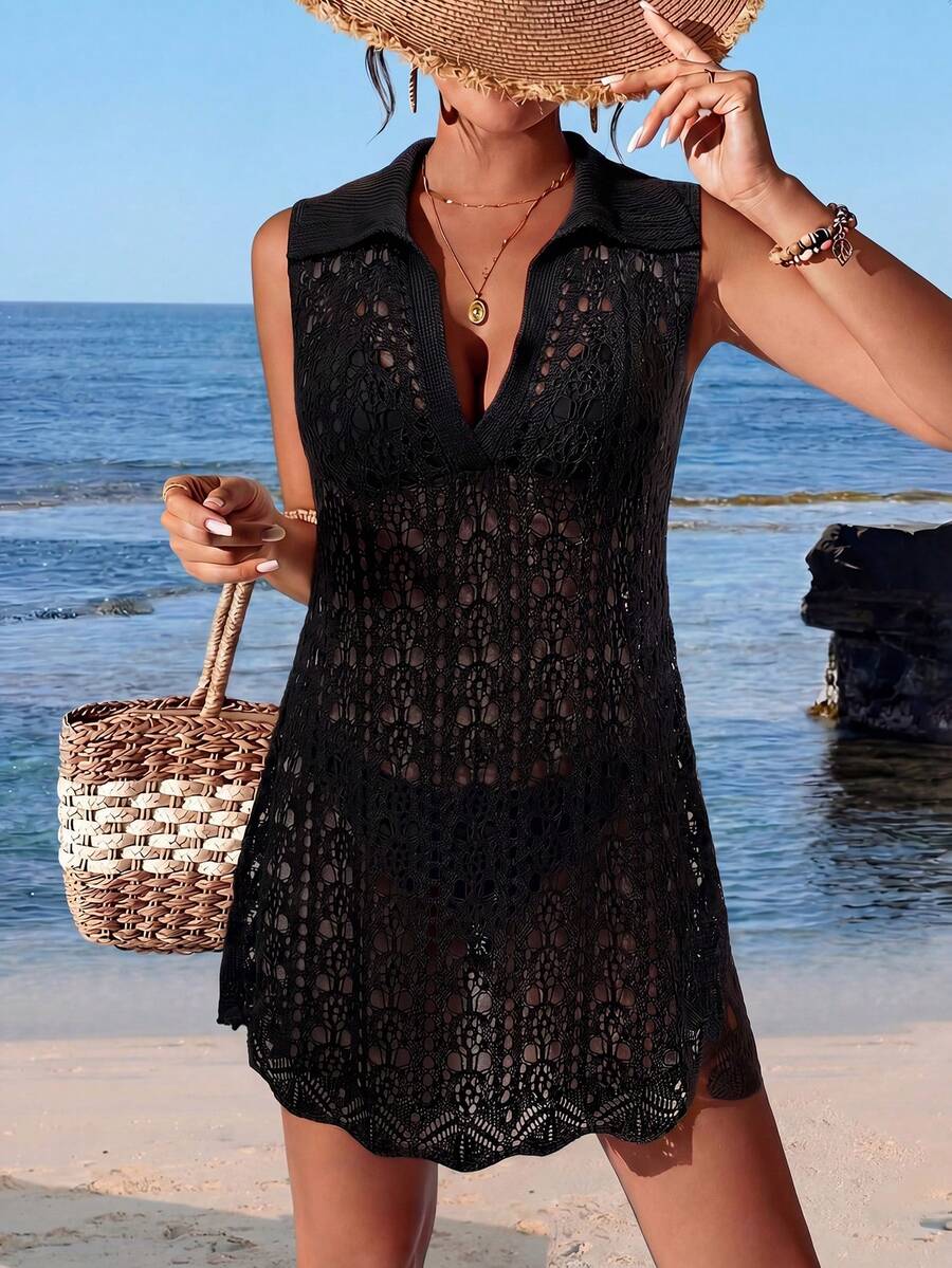 Saída de Praia Crochê Vazado Envelope