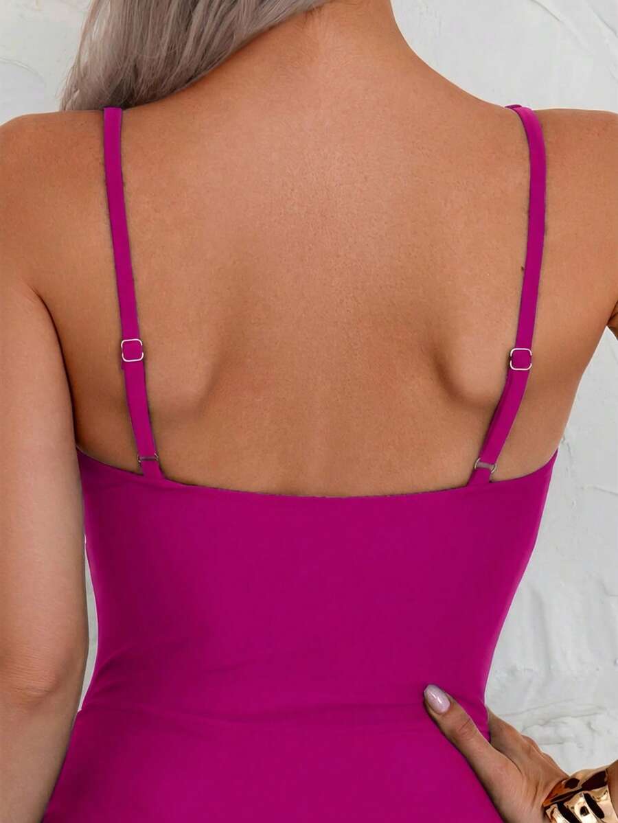 Maiô Monokini Longo Sofia Amarração no Pescoço