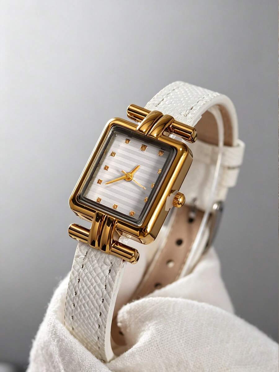 Relógio Feminino Vintage Mostrador Retangular