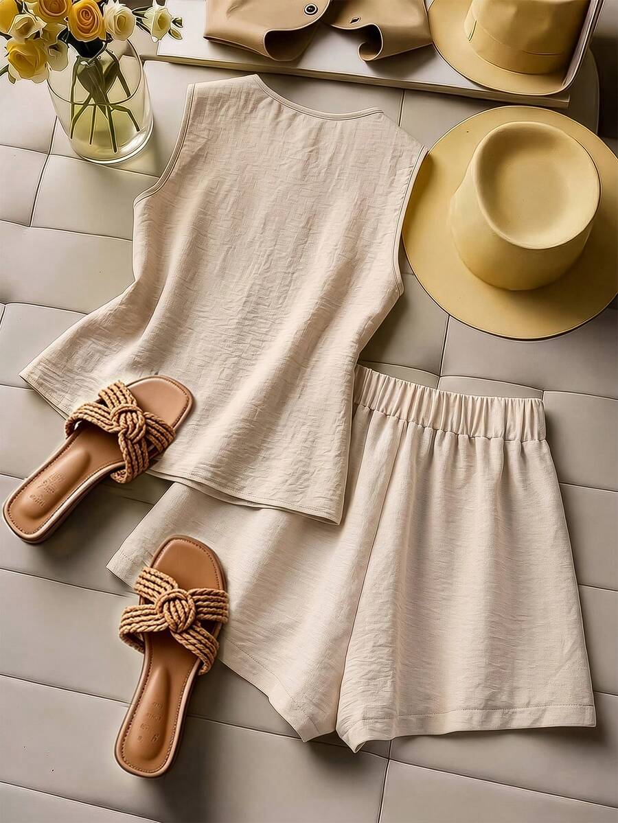 Conjunto Bambu Sofia Regata e Shorts Soltos