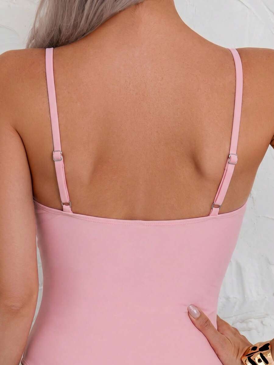 Maiô Monokini Longo Sofia Amarração no Pescoço