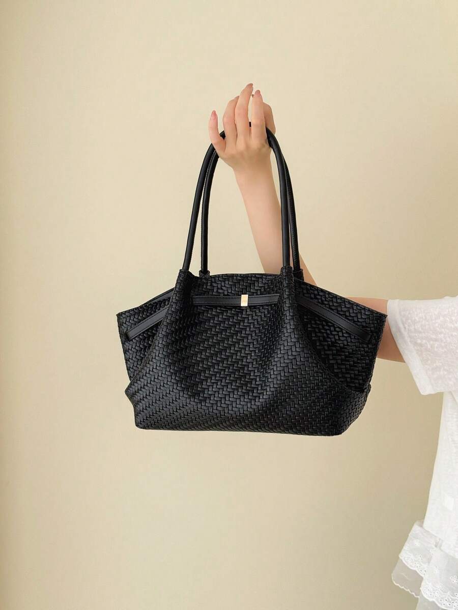 Bolsa Tote Aurora Fecho Magnético Plissada