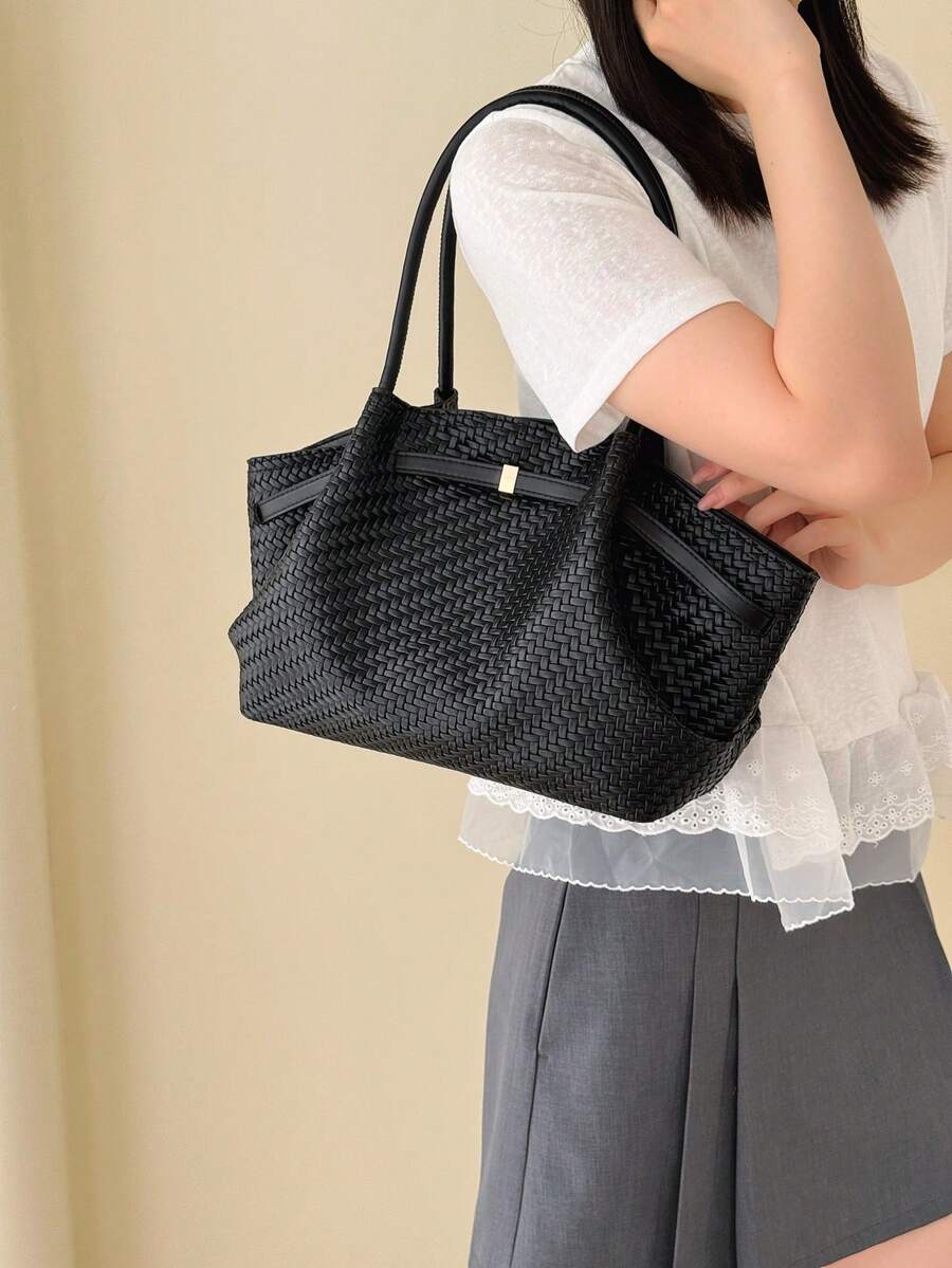 Bolsa Tote Aurora Fecho Magnético Plissada