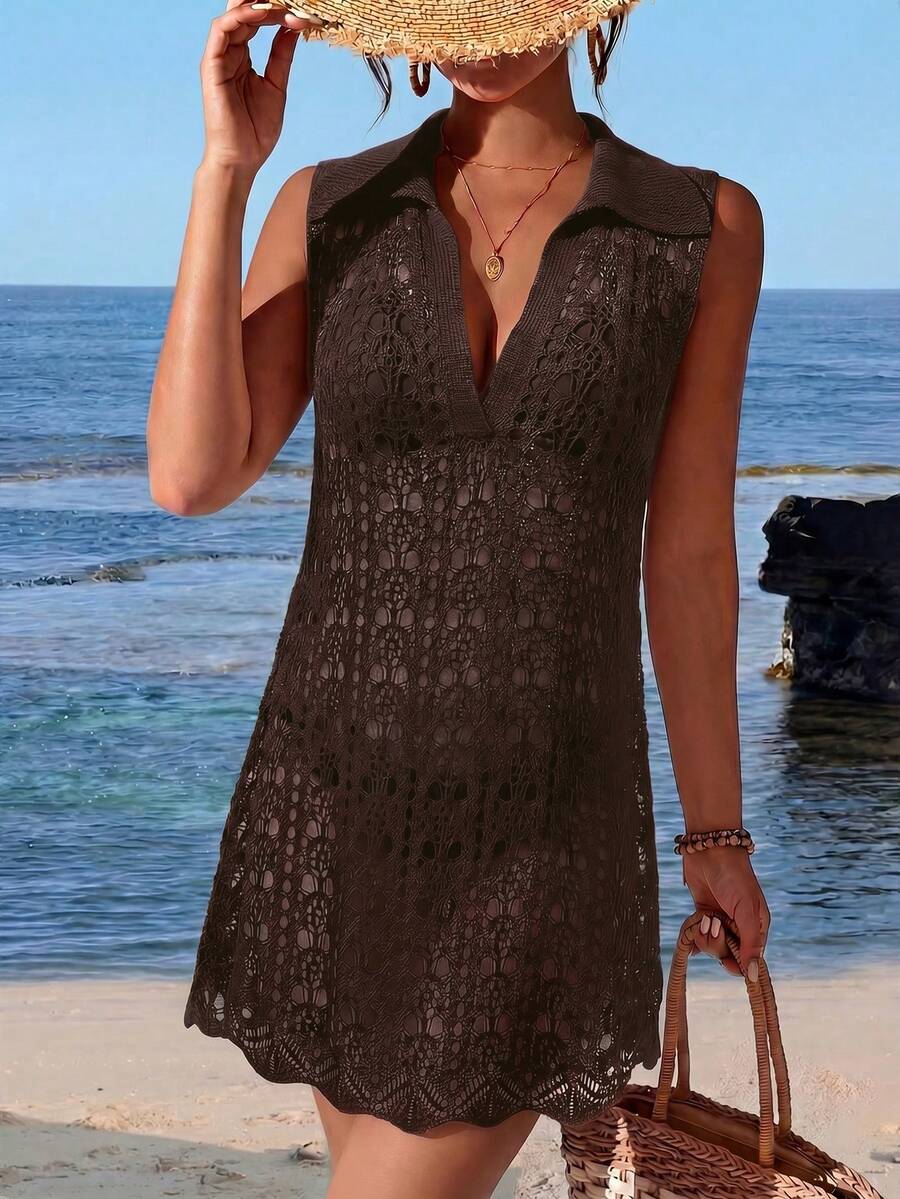 Saída de Praia Crochê Vazado Envelope