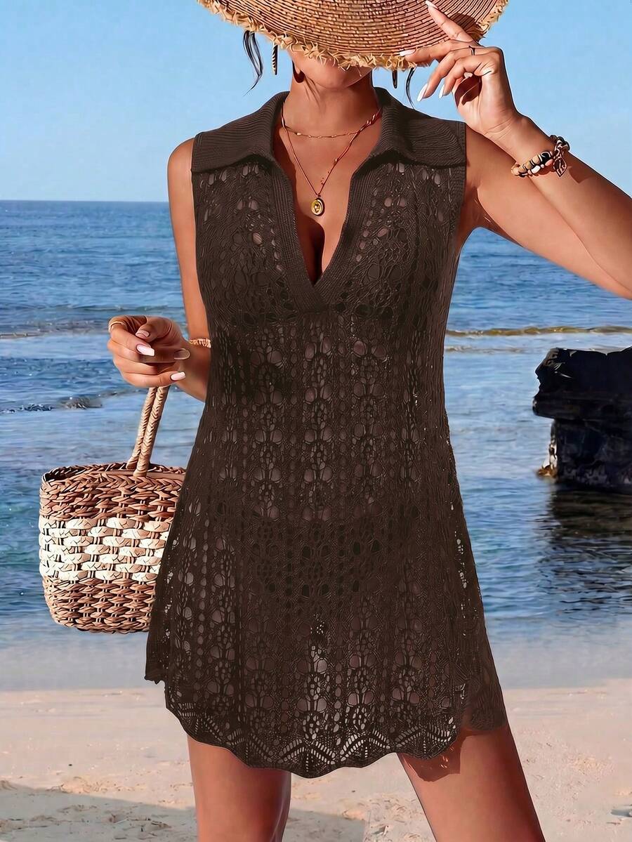 Saída de Praia Crochê Vazado Envelope