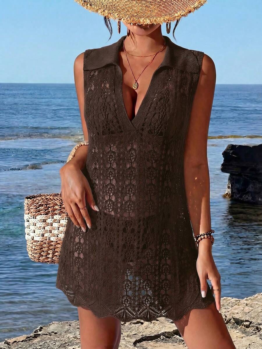 Saída de Praia Crochê Vazado Envelope