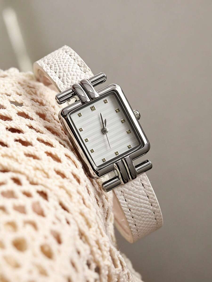 Relógio Feminino Vintage Mostrador Retangular