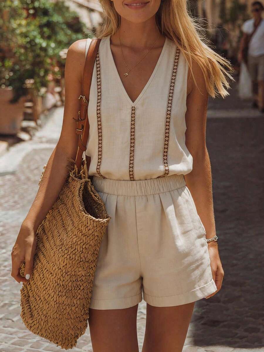 Conjunto Bambu Sofia Regata e Shorts Soltos