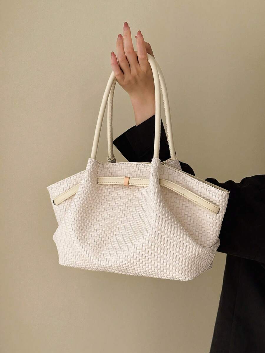 Bolsa Tote Aurora Fecho Magnético Plissada