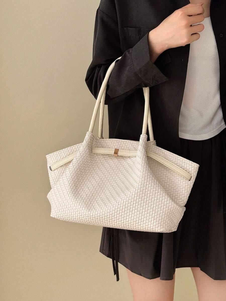 Bolsa Tote Aurora Fecho Magnético Plissada