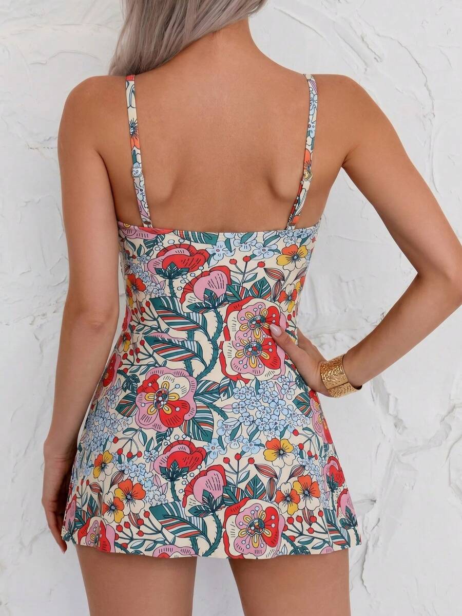 Maiô Monokini Longo Sofia Amarração no Pescoço