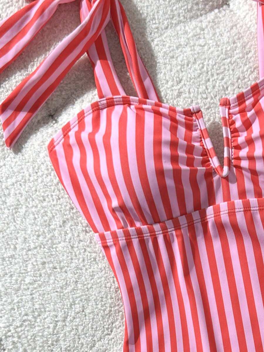 Maiô Monokini Alana Alça Fina com Nó