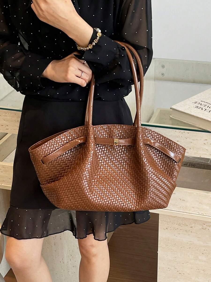Bolsa Tote Aurora Fecho Magnético Plissada