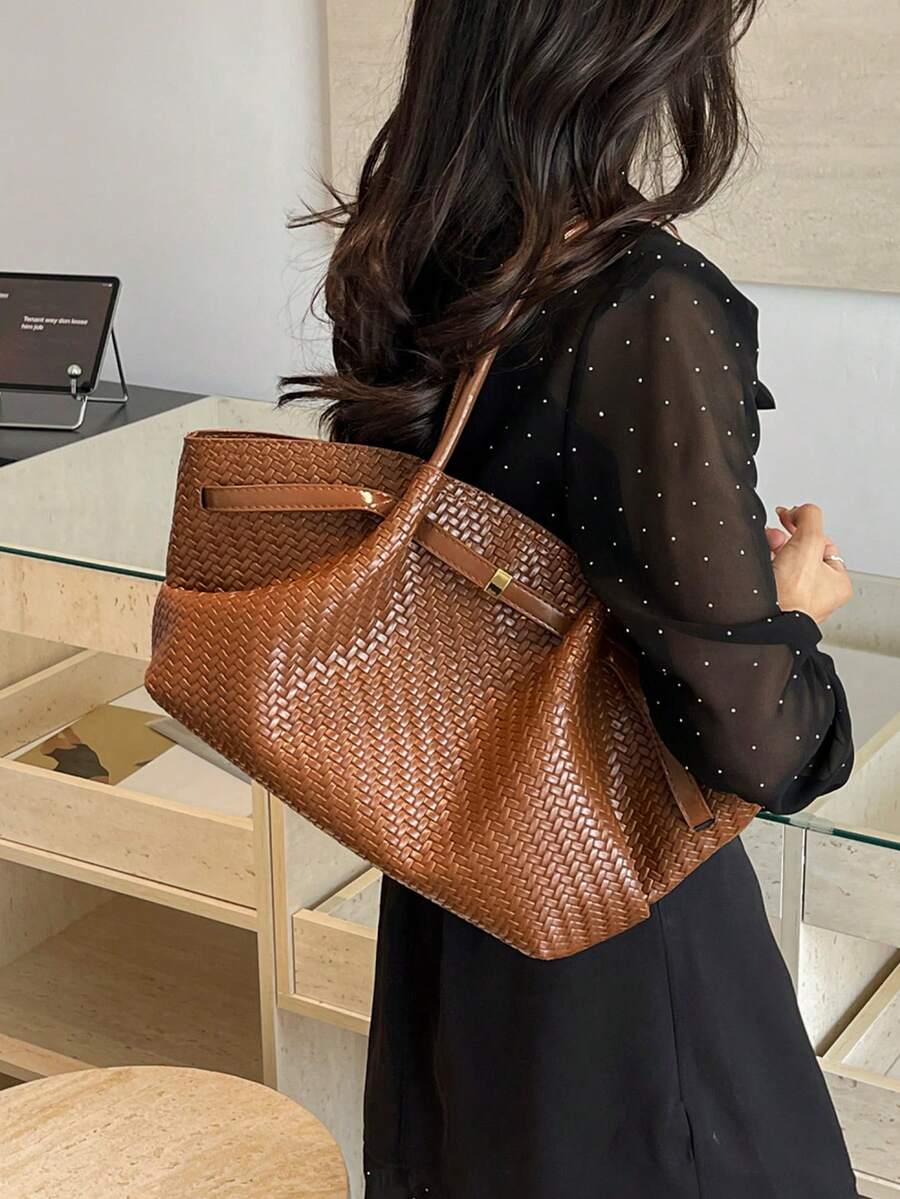 Bolsa Tote Aurora Fecho Magnético Plissada